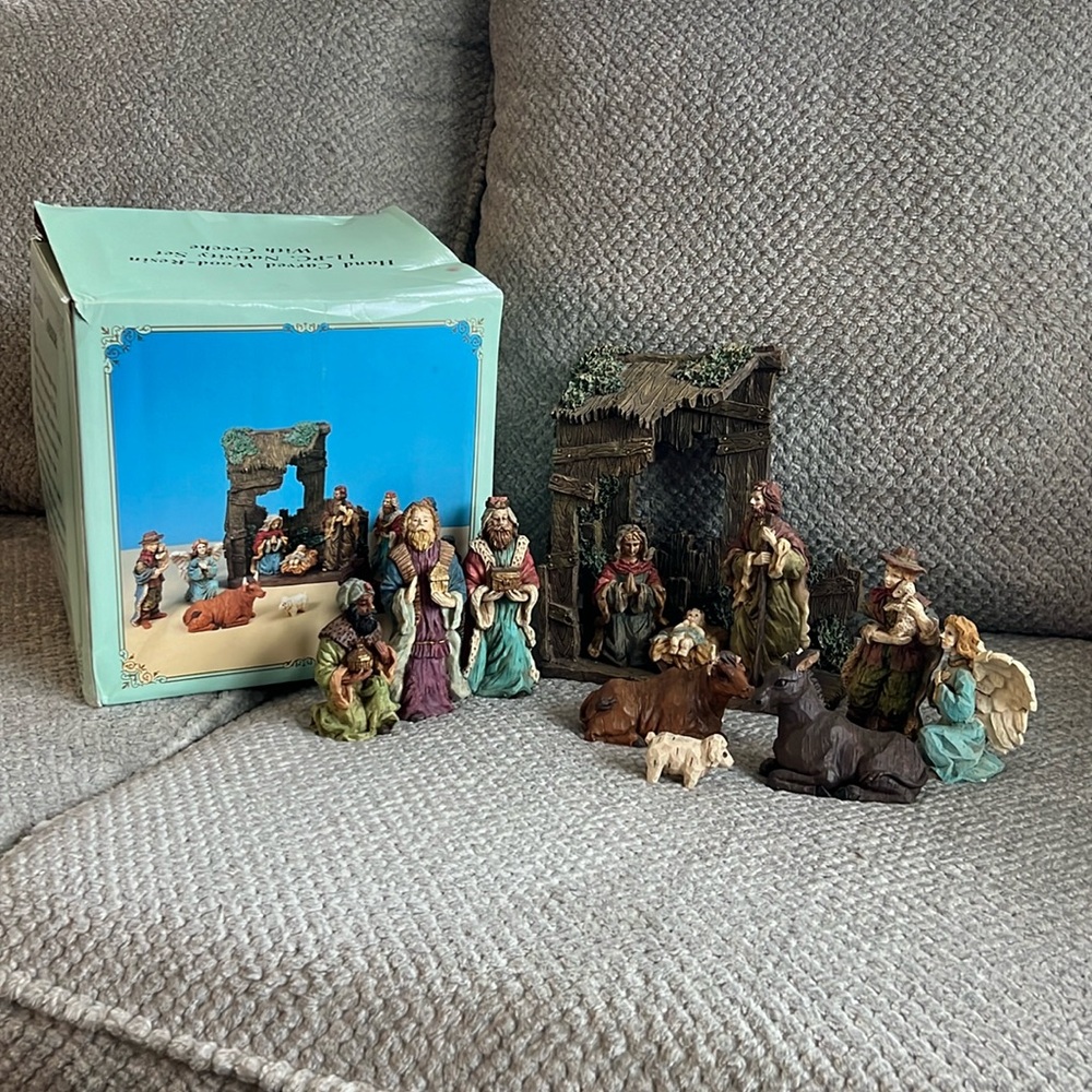 Vintage Sears and Roebuck Nativity Set in Original Box